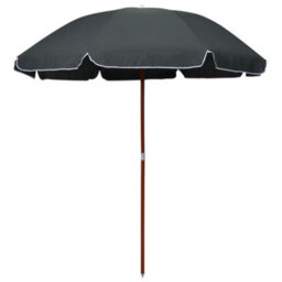 Berkfield Elegant Parasol With Steel Pole 240 Cm Anthracite - thumbnail 2
