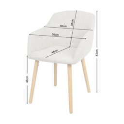 Luciano - Dining Chairs In Premium Textured Linen Set Of 2 Grey - thumbnail 8