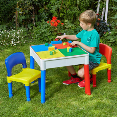 Liberty House Toys Kid's 5-In-1 Activity Table And Two Chairs Set, Multicolour - image 1