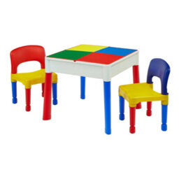 Liberty House Toys Kid's 5-In-1 Activity Table And Two Chairs Set, Multicolour - thumbnail 8