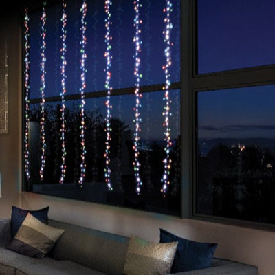 Premier Decorations Limited 800 Warm White Led Curtain Light With Timer Function - image 1