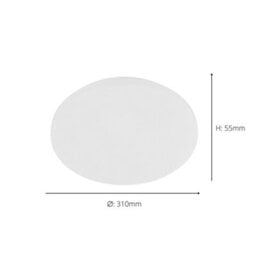 Eglo Basic Pogliola-E Ceiling Or Wall Light, 310mm, 1900 Lumen Cool White, Slim White Steel Design - thumbnail 4