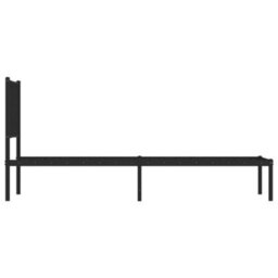 Berkfield Metal Bed Frame Without Mattress With Headboard Black 75X190Cm - thumbnail 6