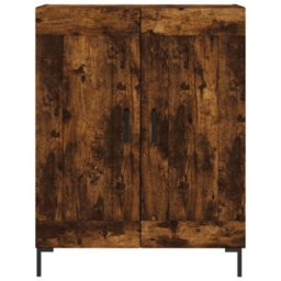 Berkfield Highboard Smoked Oak 69.5X34X180 Cm Engineered Wood - thumbnail 8