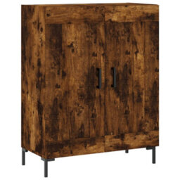 Berkfield Highboard Smoked Oak 69.5X34X180 Cm Engineered Wood - thumbnail 7