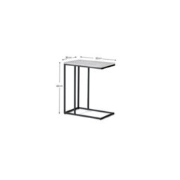 Julian Bowen Staten Drinks Table - Concrete And Black - thumbnail 4