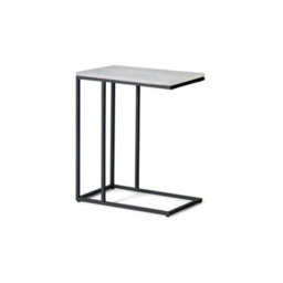 Julian Bowen Staten Drinks Table - Concrete And Black - thumbnail 2