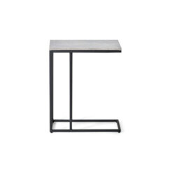 Julian Bowen Staten Drinks Table - Concrete And Black - thumbnail 3