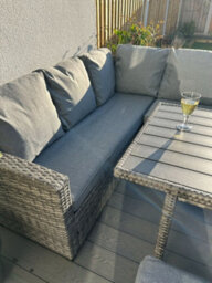 Outdoor Living (NW) Ltd York 8 Seat Mixed Grey Rattan Corner Sofa Dining Set - thumbnail 5