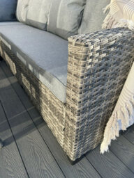 Outdoor Living (NW) Ltd York 8 Seat Mixed Grey Rattan Corner Sofa Dining Set - thumbnail 8
