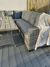 Outdoor Living (NW) Ltd York 8 Seat Mixed Grey Rattan Corner Sofa Dining Set - thumbnail 9