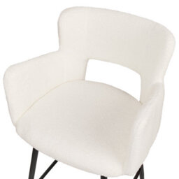 Beliani Set Of 2 Bar Chairs Sanilac Boucle Off-White - thumbnail 7