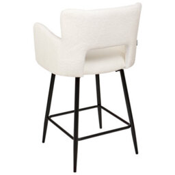 Beliani Set Of 2 Bar Chairs Sanilac Boucle Off-White - thumbnail 6
