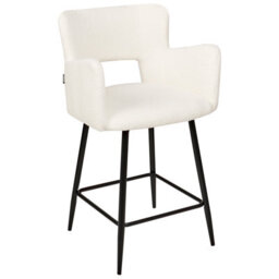 Beliani Set Of 2 Bar Chairs Sanilac Boucle Off-White - thumbnail 5