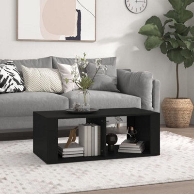 Berkfield Coffee Table Black 100X50X36 Cm Engineered Wood - image 1