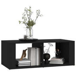 Berkfield Coffee Table Black 100X50X36 Cm Engineered Wood - thumbnail 4