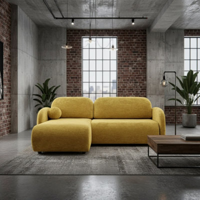 Galeria Universal Corner Sofa Bed With Storage Yellow - image 1