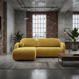 Galeria Universal Corner Sofa Bed With Storage Yellow - thumbnail 1