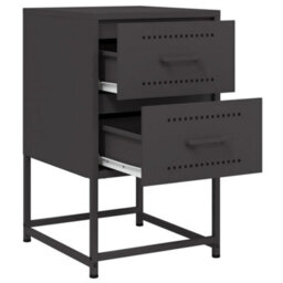 Berkfield Bedside Cabinets 2 Pcs Black 36X39X60.5 Cm Steel - thumbnail 9