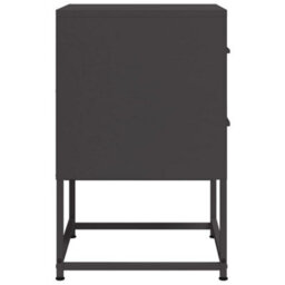 Berkfield Bedside Cabinets 2 Pcs Black 36X39X60.5 Cm Steel - thumbnail 7