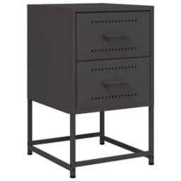 Berkfield Bedside Cabinets 2 Pcs Black 36X39X60.5 Cm Steel - thumbnail 6