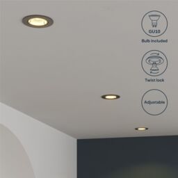 GoodHome Salk Black Adjustable Led Warm White Downlight 4.8W Ip20, Pack Of 3 - thumbnail 5
