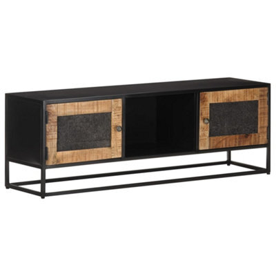 Berkfield Tv Cabinet 120X30X40 Cm Rough Mango Wood - image 1