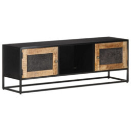 Berkfield Tv Cabinet 120X30X40 Cm Rough Mango Wood - thumbnail 9