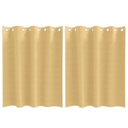 Berkfield Curtains With Curtains 2 Pcs Beige 140 X 140 Cm Polyester - thumbnail 2