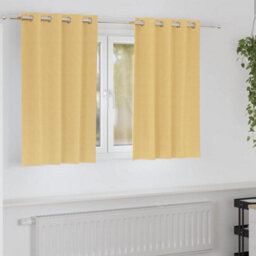 Berkfield Curtains With Curtains 2 Pcs Beige 140 X 140 Cm Polyester