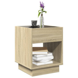 Berkfield Coffee Table With Infinity Led Sonoma Oak 40X40X50 Cm - thumbnail 5