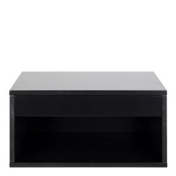 Furniture To Go Cholet Square Bedside Table With 1 Drawer In Black - thumbnail 2