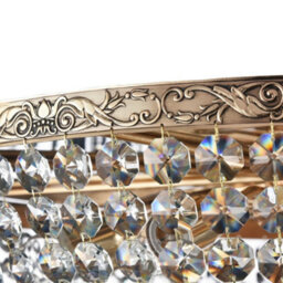 Luminosa Lighting Luminosa Palace Semi Flush Ceiling Gold Antique & Crystal, 14 Light, E27 - thumbnail 6
