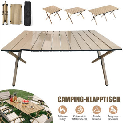 88X60X41Cm Folding Camping Table With Bag Portable Roll Up Picnic Table Garden Outdoor New - image 1