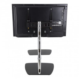 "Avf Iseo 60Cm Pedestal Tv Stand, For Tvs Up To 55"" - Black Glass/chrome" - thumbnail 9