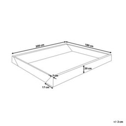 Beliani Waterbed Safety Liner Simple 180 X 200 Cm (Eu Super King) - thumbnail 3