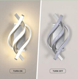 Led Wall Lamp Silver Warm White 34X15Cm Spiral Led Wall Sconce - thumbnail 3