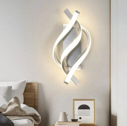 Led Wall Lamp Silver Warm White 34X15Cm Spiral Led Wall Sconce - thumbnail 2