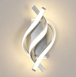 Led Wall Lamp Silver Warm White 34X15Cm Spiral Led Wall Sconce