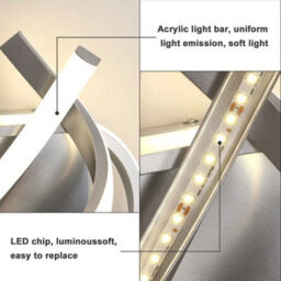 Led Wall Lamp Silver Warm White 34X15Cm Spiral Led Wall Sconce - thumbnail 4