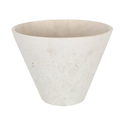 Orsina Textured Polyresin Round Edged Vase, Decorative Vessel, Ceramic-Style Container, Sculptural Decor Piece