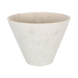 Orsina Textured Polyresin Round Edged Vase, Decorative Vessel, Ceramic-Style Container, Sculptural Decor Piece