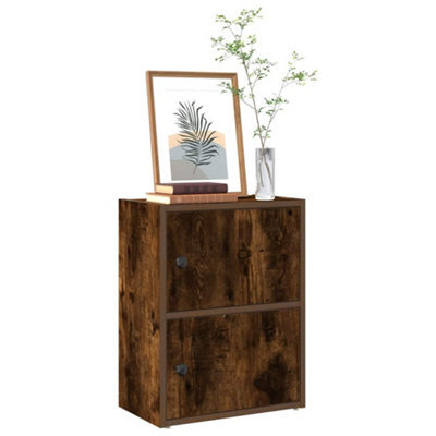 Berkfield Bookcase Smoked Oak 40X24X52 Cm Engineered Wood - image 1