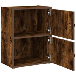 Berkfield Bookcase Smoked Oak 40X24X52 Cm Engineered Wood - thumbnail 5