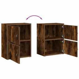 Berkfield Bookcase Smoked Oak 40X24X52 Cm Engineered Wood - thumbnail 8