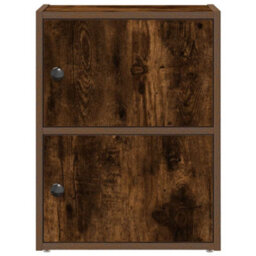 Berkfield Bookcase Smoked Oak 40X24X52 Cm Engineered Wood - thumbnail 4