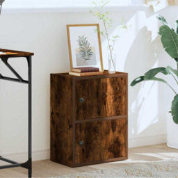 Berkfield Bookcase Smoked Oak 40X24X52 Cm Engineered Wood - thumbnail 3