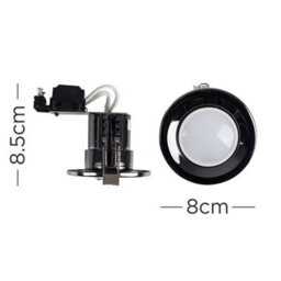 Valuelights Downlight Fire Rated Black Chrome Ceiling Light Fitting 6 Pack - thumbnail 5