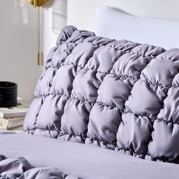 OHS Filled Seersucker Duvet Cover With Pillowcase Bedding Set - thumbnail 4
