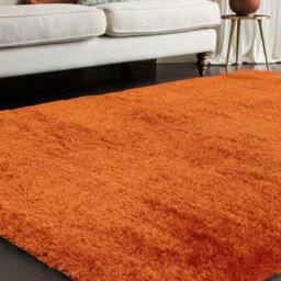 Payton Orange Plain Shaggy Rug-200Cm X 290Cm - thumbnail 2